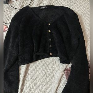 Disturbia Binx Fluffy Crop Cardi